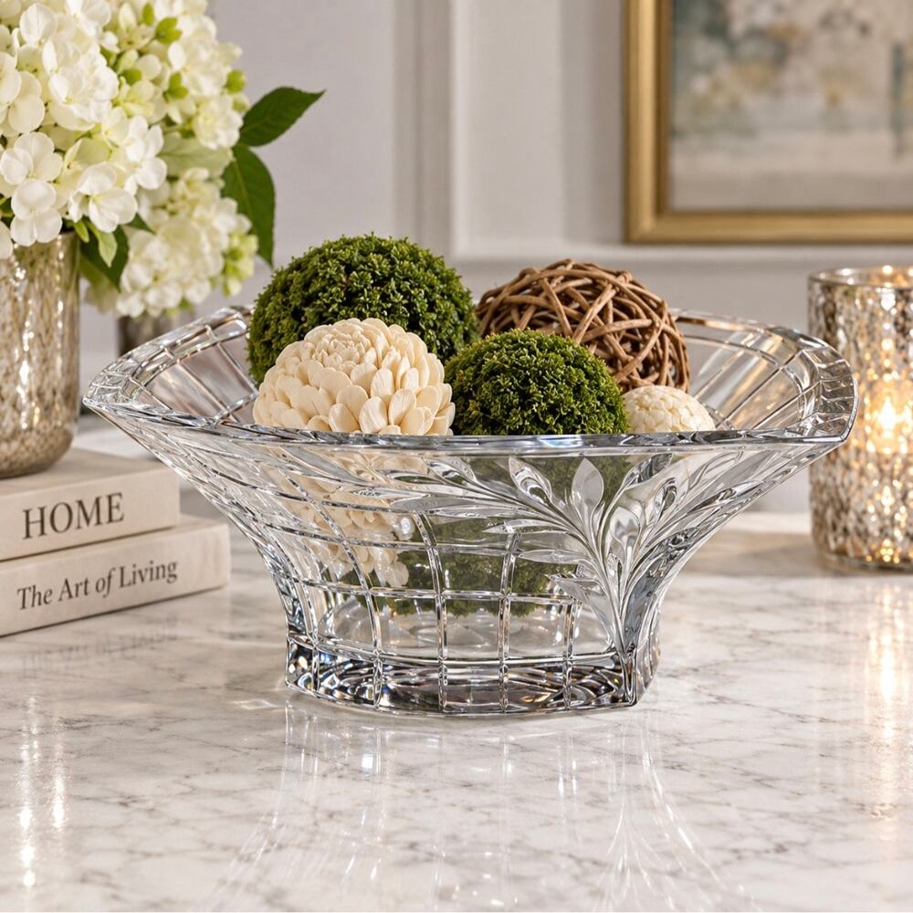 Shannon Crystal Fruit Bowl Vase Centerpiece Designs of Ireland 24% Lead Crystal